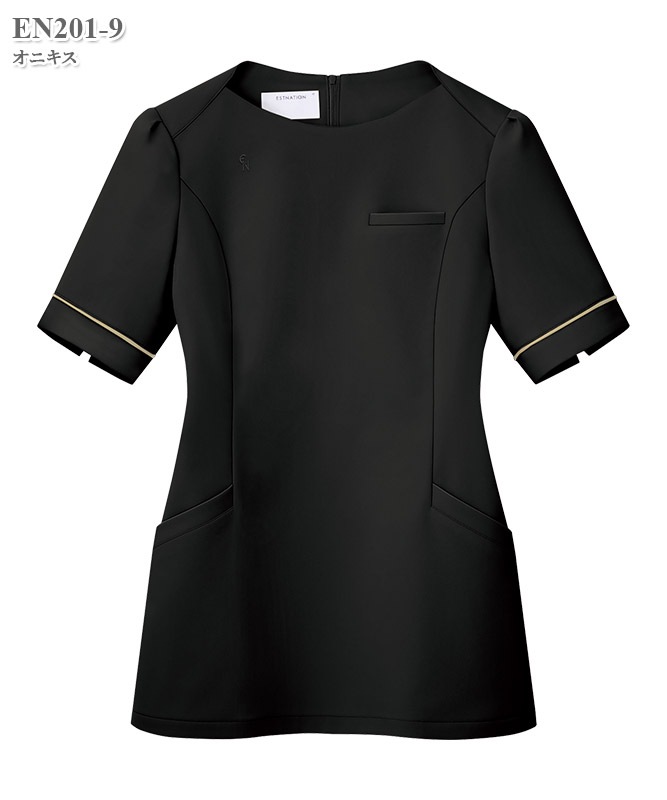 ESTNATIONレディスチュニック半袖[フォーク製品] EN201｜THS-白衣通販