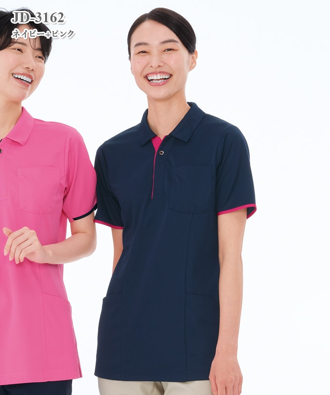 男女兼用ニットシャツ半袖[ナガイレーベン製品] JD-3162｜THS-白衣通販