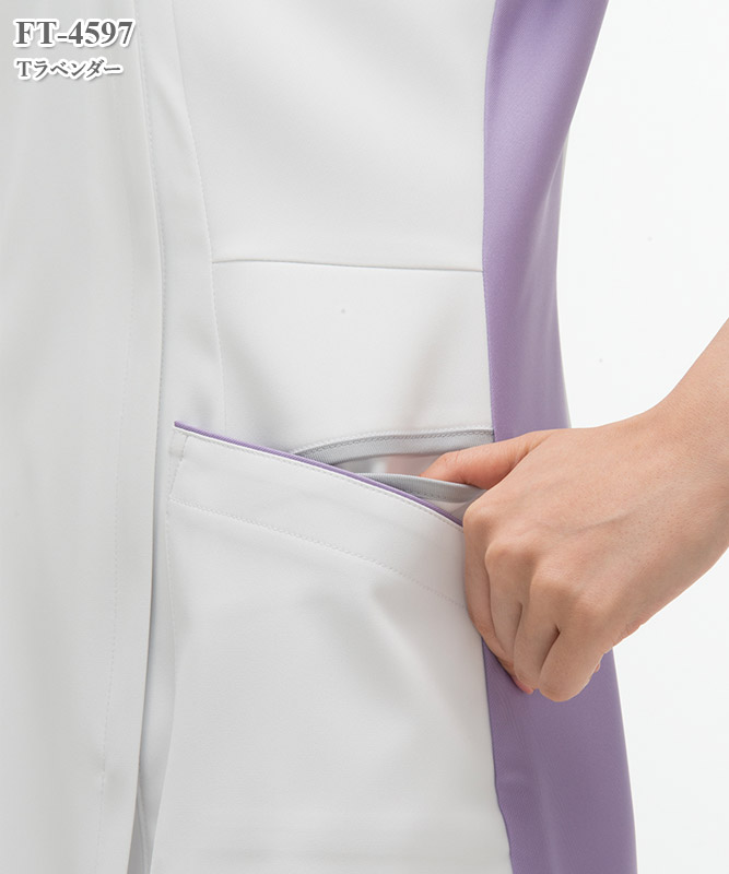 女子スクラブ半袖[ナガイレーベン製品] FT-4597｜THS-白衣通販・販売