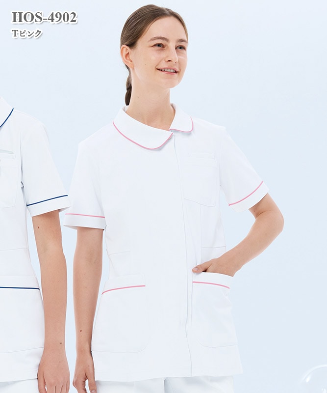 女子チュニック半袖[ナガイレーベン製品] HOS-4902｜THS-白衣通販・販売