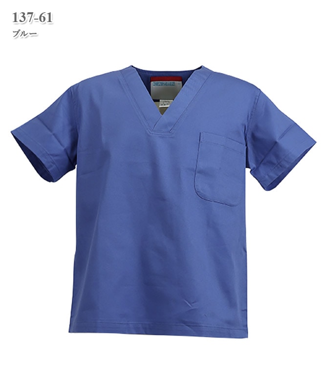葛城スクラブ半袖[KAZEN製品] 137｜THS-白衣通販・販売