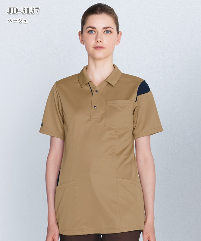 男女兼用ニットシャツ半袖[ナガイレーベン製品] JD-3137｜THS-白衣通販