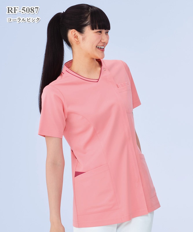 女子スクラブ半袖[ナガイレーベン製品] RF-5087｜THS-白衣通販・販売