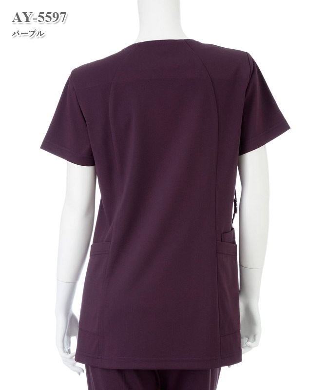 NAGAILEBEN パープル コスチューム Mサイズ AY5597 AY-5597/男女兼用スクラブ｜NAGAILEBEN Limited Net Shop