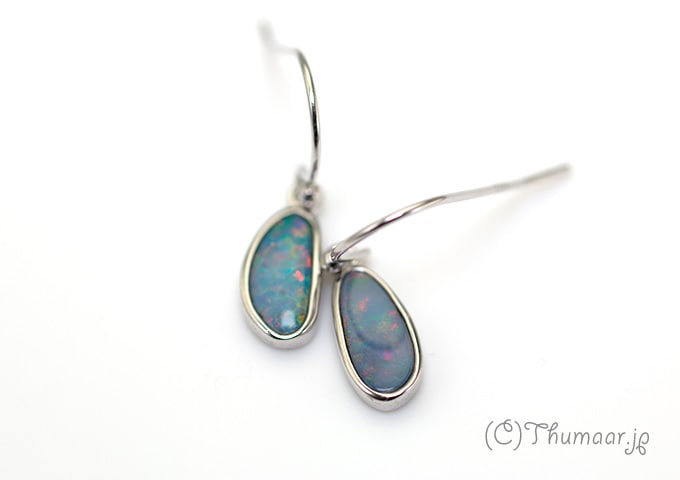 ボルダーオパール　キラキラ 3 ボルダーオパールピアス（シルバー）３｜パワーストーンの通販サイト