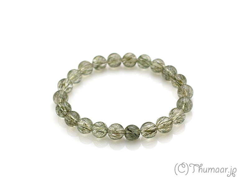 緑色のインクルージョン入り水晶のブレスレット｜パワーストーンの通販