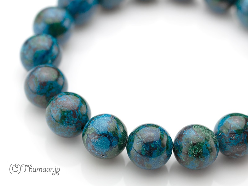 クリソコラ 10mm玉ブレスレット クリソコラ 10mm玉 ブレスレット ストレート 限定品 No.aの通販