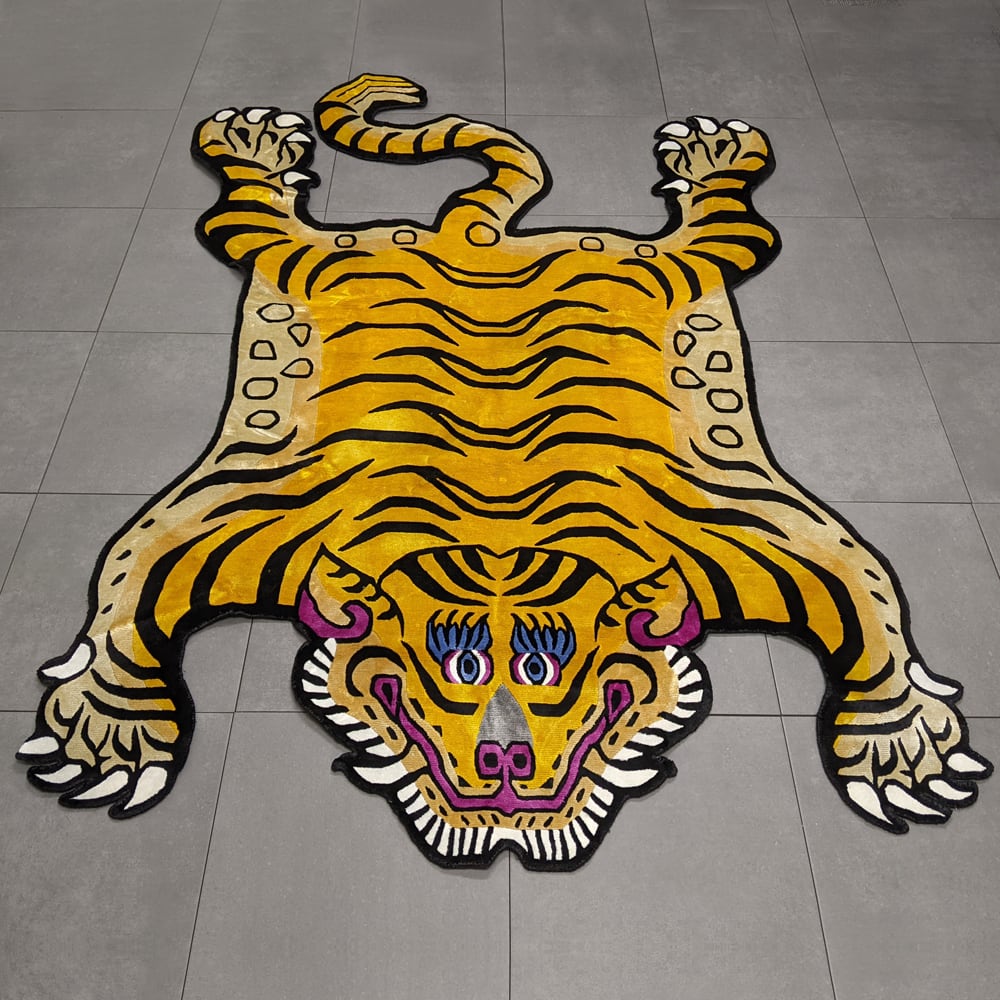 Tibetan Tiger Rug (XXXLサイズ シルク 017) チベタンタイガー