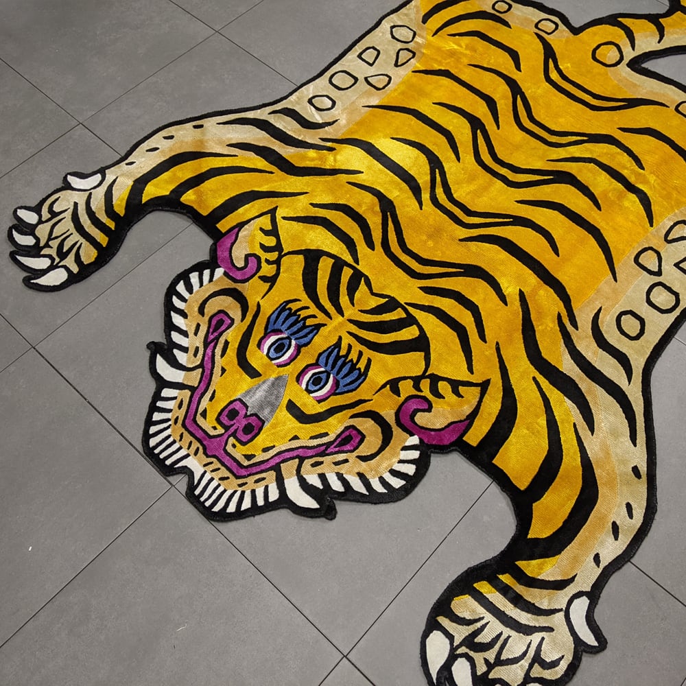 Tibetan Tiger Rug (XXXLサイズ シルク 017) チベタンタイガー
