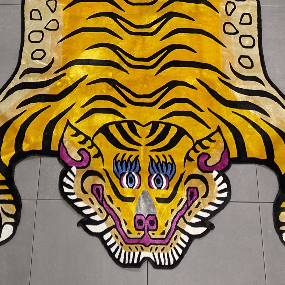Tibetan Tiger Rug (XXXLサイズ シルク 017) チベタンタイガー