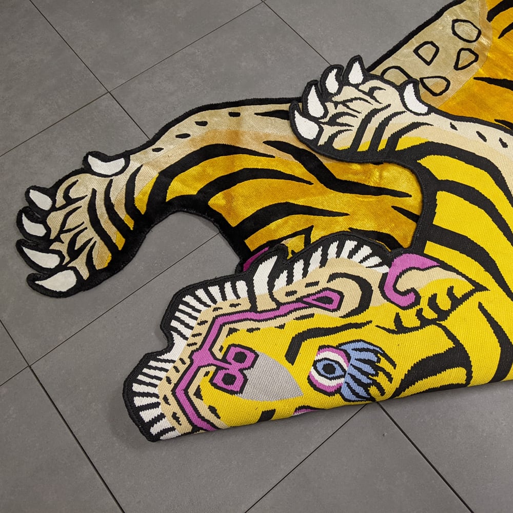 Tibetan Tiger Rug (XXXLサイズ シルク 017) チベタンタイガーラグ