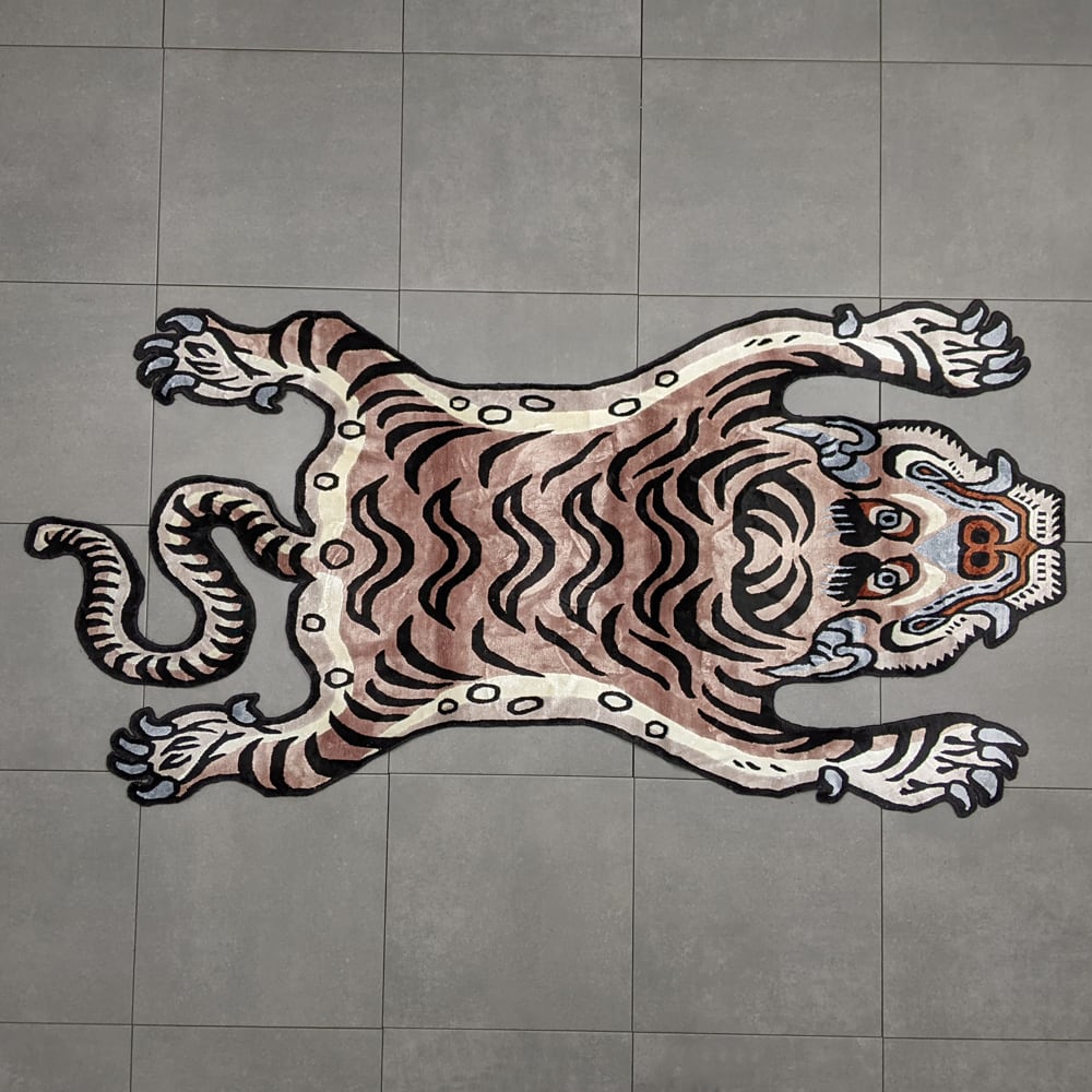 sapeur タイガーラグ グレー チベタンタイガーラグ ラージ DETAIL Tibetan Tiger Rug Lサイズ