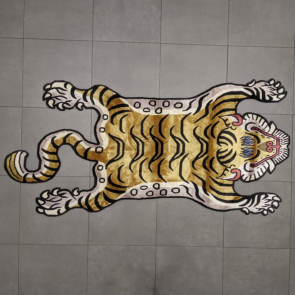 Tibetan Tiger Rug (Lサイズ シルク 024) チベタンタイガーラグ | L