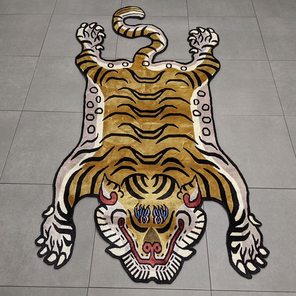 Tibetan Tiger Rug (Lサイズ シルク 024) チベタンタイガーラグ | L