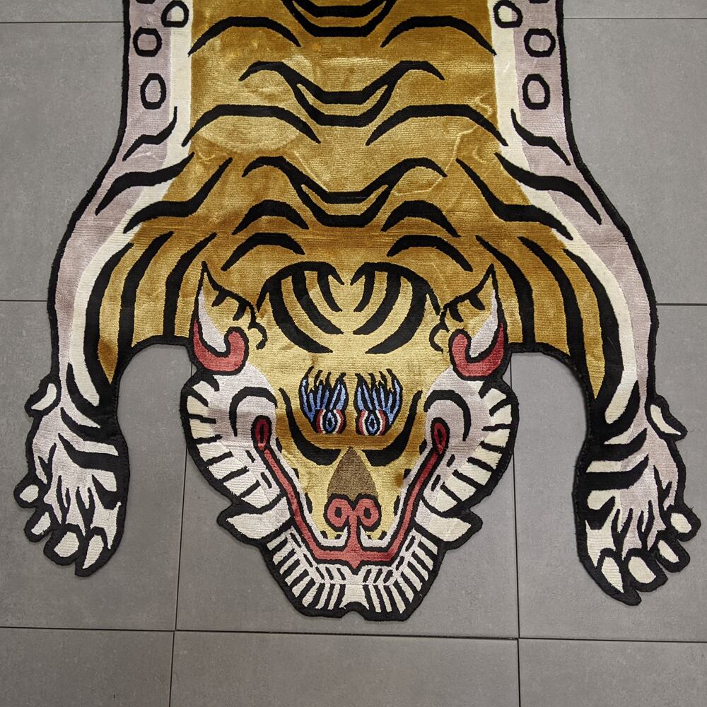 Tibetan Tiger Rug (Lサイズ シルク 024) チベタンタイガーラグ