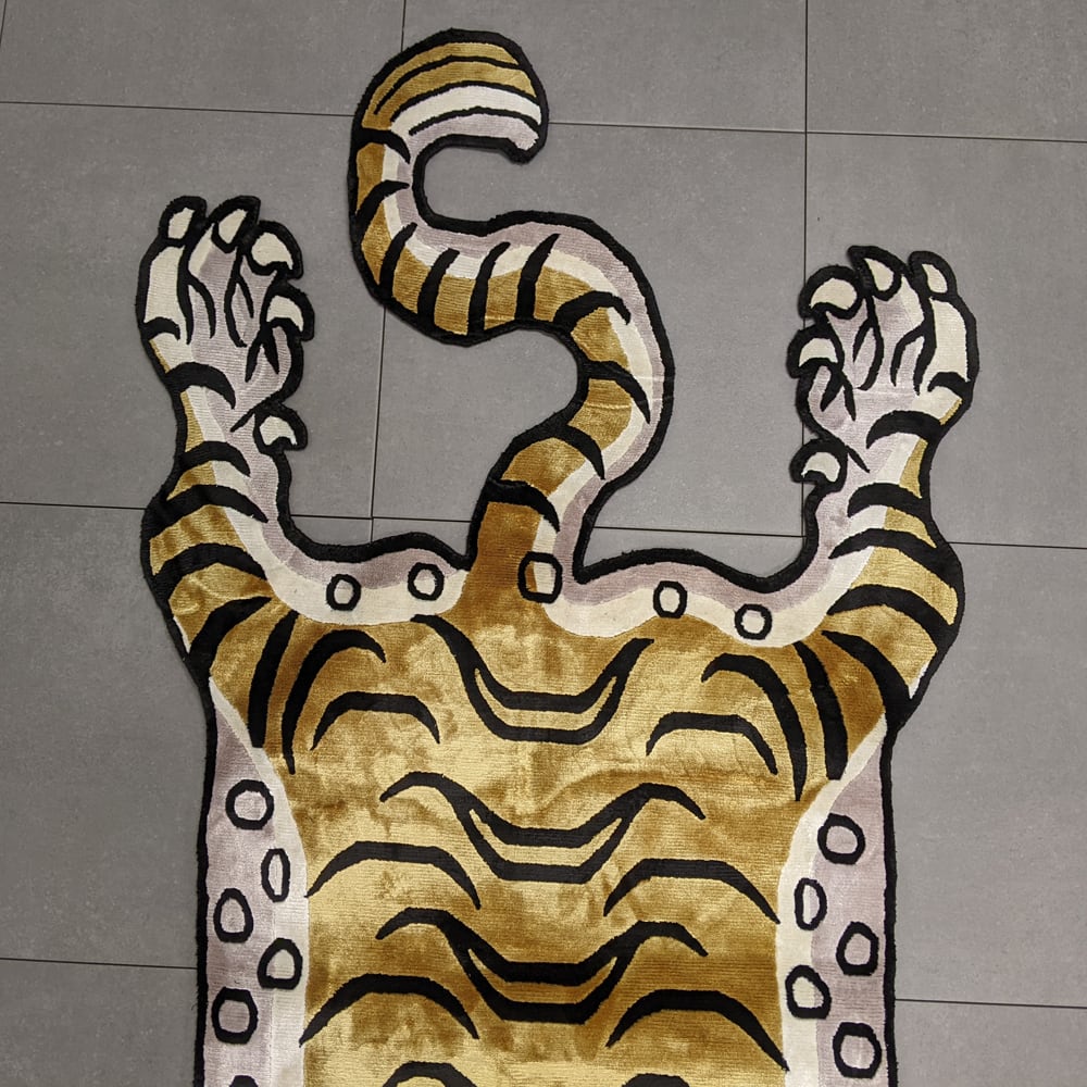 Tibetan Tiger Rug (Lサイズ シルク 024) チベタンタイガーラグ | L