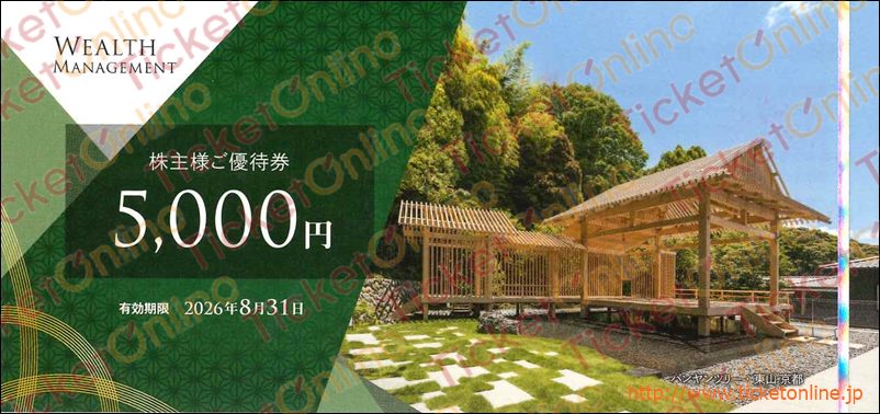 ウェルス・マネジメント株主優待券(5000円)1枚 ~26年8月