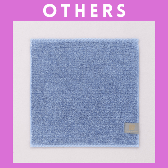 ※【042】＜TOWEL THINK LAB＞コトニィ タオルハンカチ ブルー（約25×25cm）