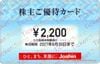上新電機株主優待券（2200円）1枚　～27年6月