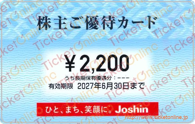 上新電機株主優待券（2200円）1枚　～27年6月
