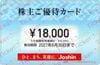 上新電機株主優待券（18000円）1枚　～27年6月