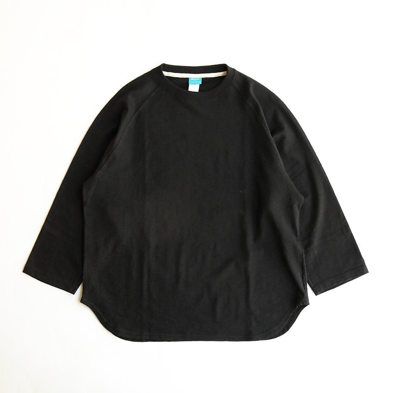 te001LT-CR34 HDCS LIGHT RAGLAN 3/4 CREW-T BLACK