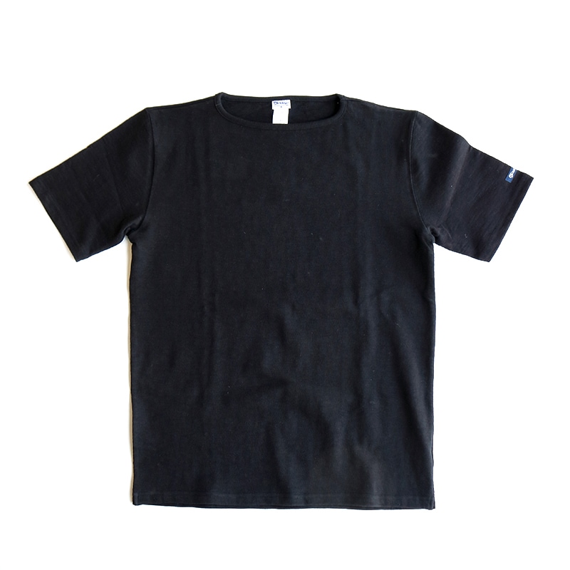 te001SS HDCS BOATNECK S/S BASQUE SHIRT BLACK