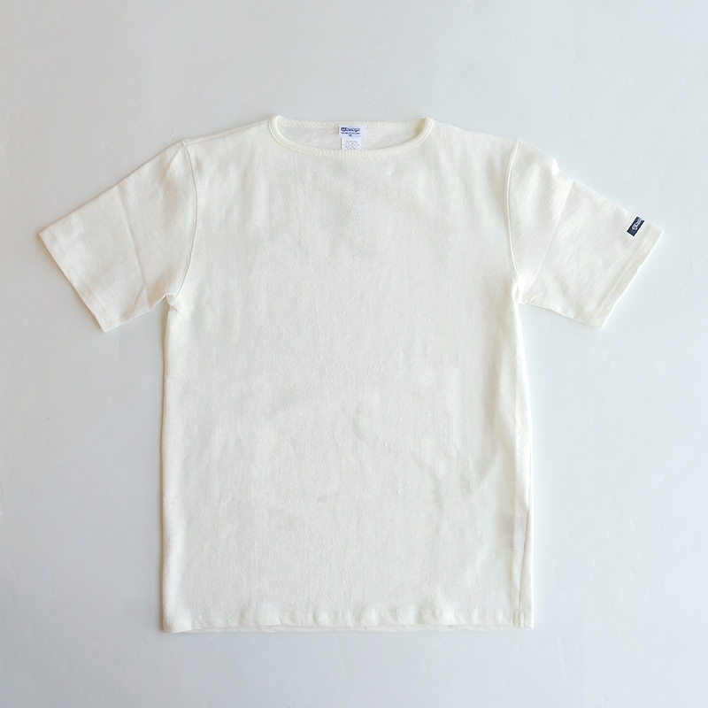te001SS HDCS BOATNECK S/S BASQUE SHIRT WHITE