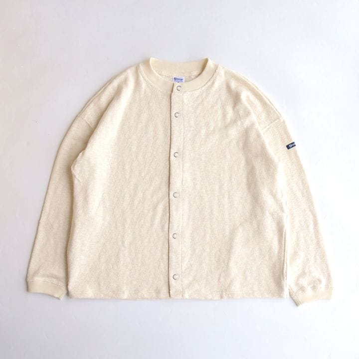 te002-SCDS-N Tieasy ORIGINAL SNAP CARDIGAN NATURAL