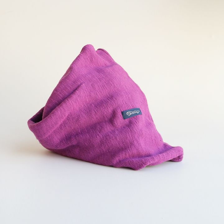 te0022snd DOUBLE FACE SNOOD RASPBERRY