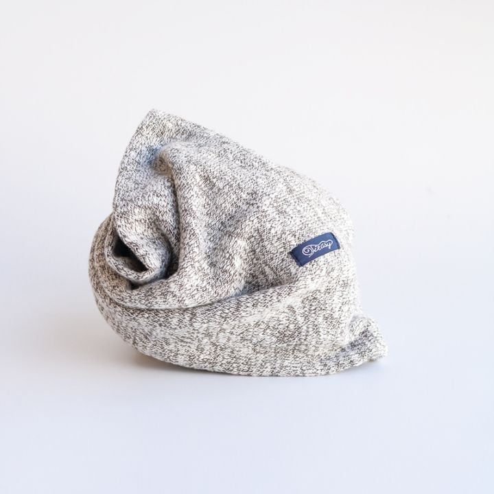 te0022snd DOUBLE FACE SNOOD MIX CHARCOAL