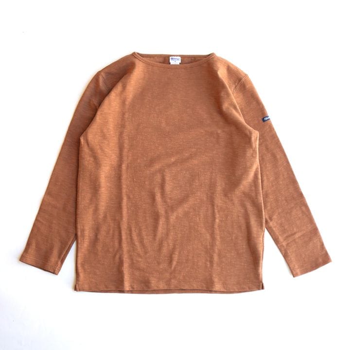 te001 HDCS BOATNECK BASQUE SHIRT COCOA BROWN