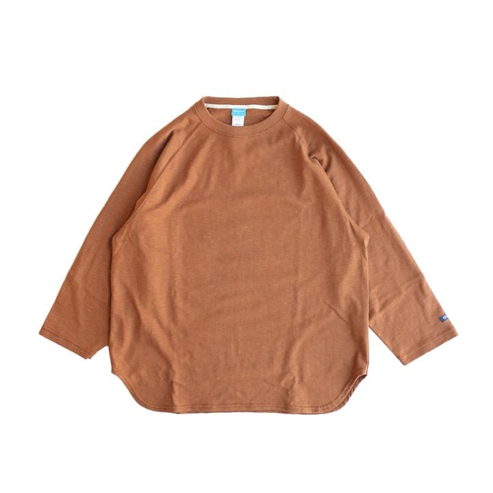 te001LT-CR34 HDCS LIGHT RAGLAN 3/4 CREW-T COCOA BROWN