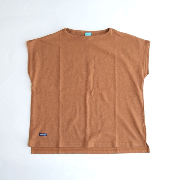 te001LT-FS HDCS LIGHT FRENCH SLEEVE T COCOA BROWN