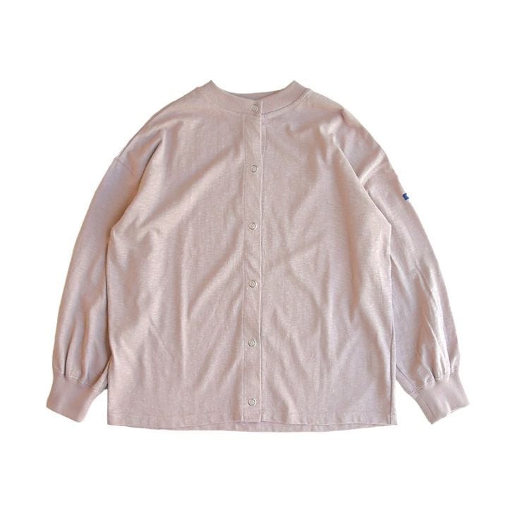 te001LT-SCDS HDCS SNAP CARDIGAN NUDE BEIGE