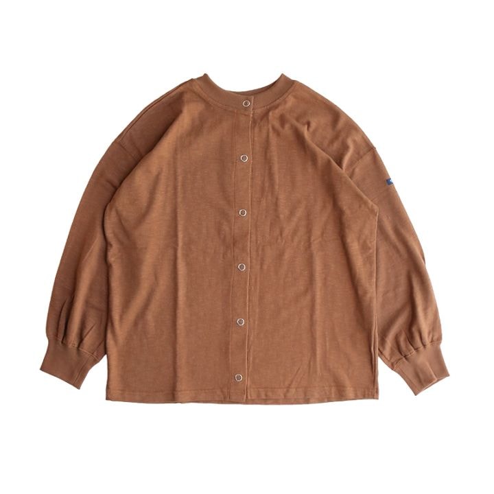 te001LT-SCDS HDCS SNAP CARDIGAN COCOA BROWN