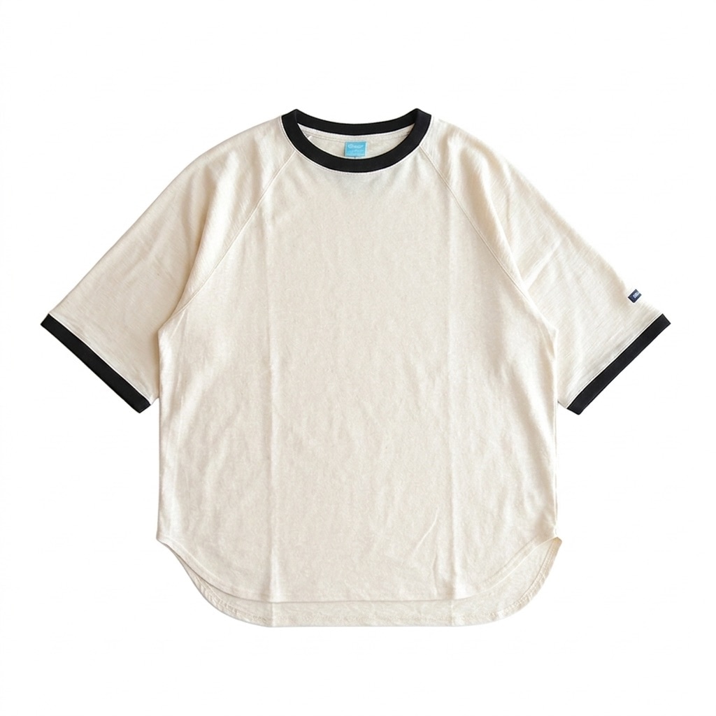 TE-001LT-12CR HDCS LIGHT RAGLAN RINGER-T NATURAL/BLACK