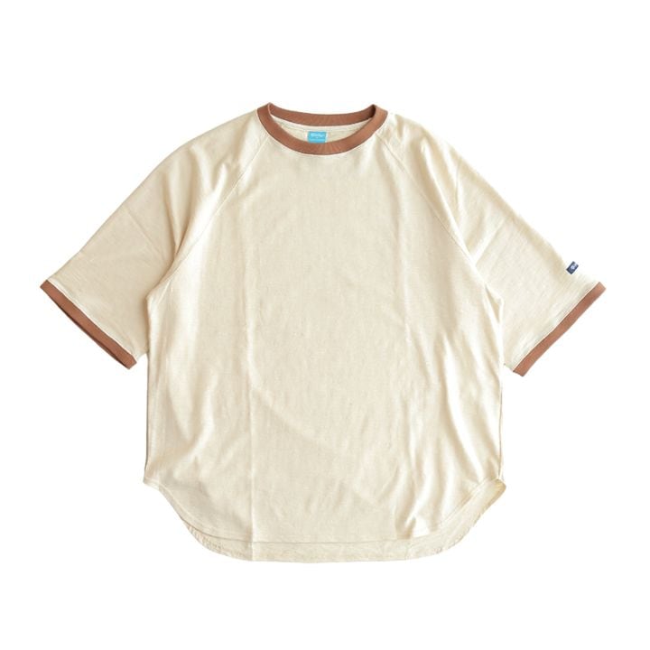 TE-001LT-12CR HDCS LIGHT RAGLAN RINGER-T NATURAL/COCOABROWN
