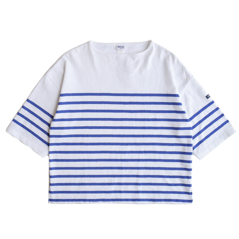 te001ds-bdkss HDCD KATANUKI DROP SHOULDER WHITE × ROYAL BLUE