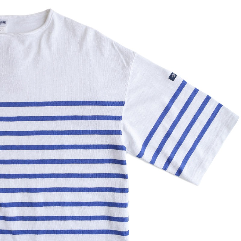 te001ds-bdkss HDCD KATANUKI DROP SHOULDER WHITE × ROYAL BLUE
