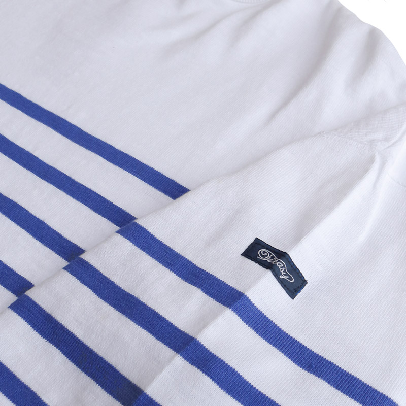 te001ds-bdkss HDCD KATANUKI DROP SHOULDER WHITE × ROYAL BLUE
