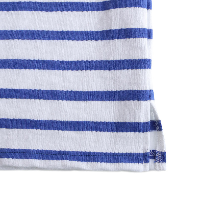 te001ds-bdkss HDCD KATANUKI DROP SHOULDER WHITE × ROYAL BLUE