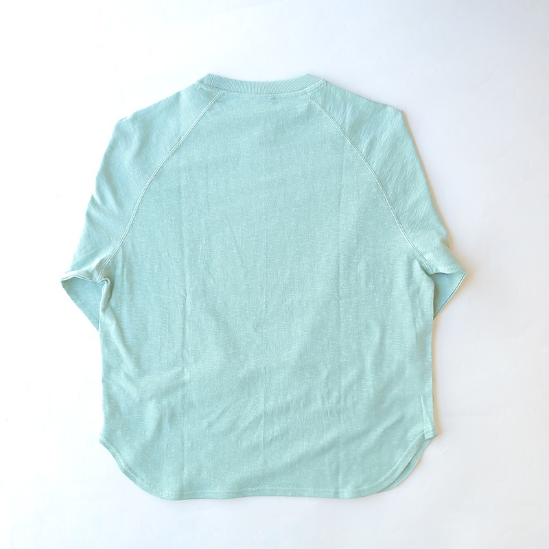 te001LT-CR34 HDCS LIGHT RAGLAN 3/4 CREW-T ANTIQUE GREY