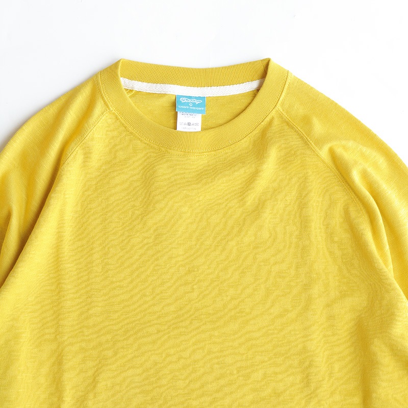 te001LT-CR34 HDCS LIGHT RAGLAN 3/4 CREW-T CUSTARD