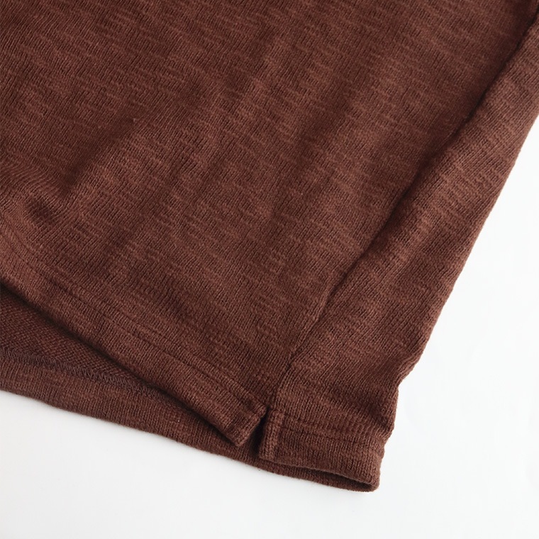 te002 TIEASY ORIGINAL BOATNECK SHIRT DK BROWN