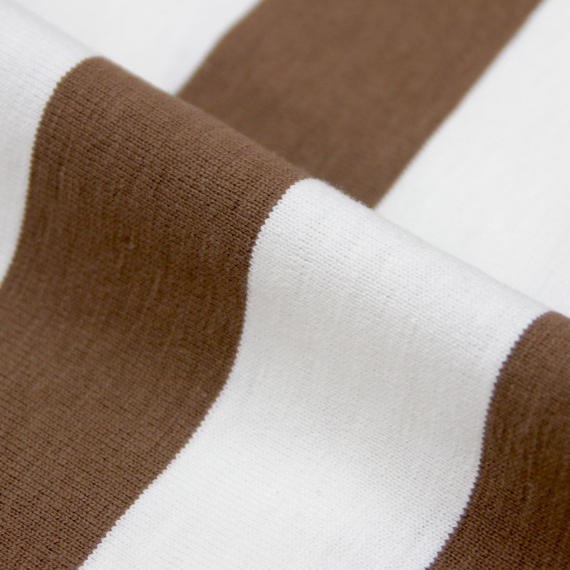 te001bd-w HDCS BOATNECK WIDE BORDER BASQUE SHIRT WHITE KIGARACHA