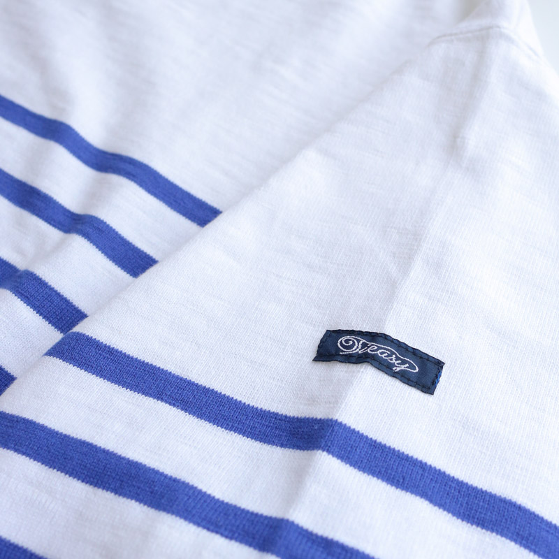 te001bdk-bg2 HDCS KATANUKI BIG BOAT NECK WHITE x ROYAL BLUE