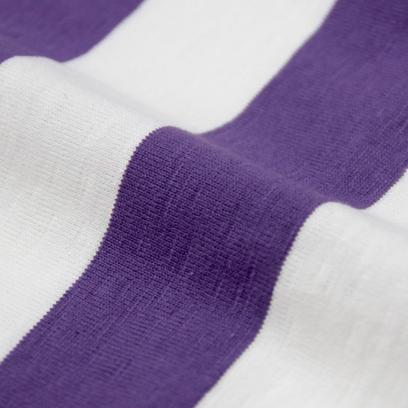 te001bd-w HDCS BOATNECK WIDE BORDER BASQUE SHIRT WHITE PURPLE