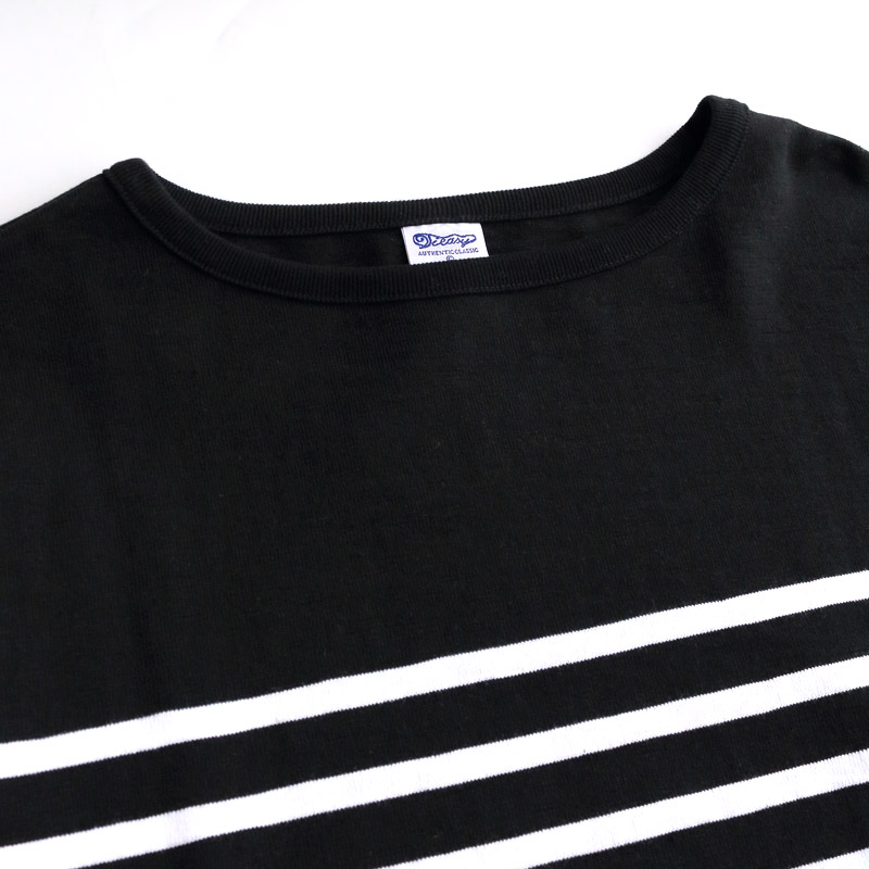 te001bdk-bg2 HDCS KATANUKI BIG BOAT NECK BLACK × WHITE