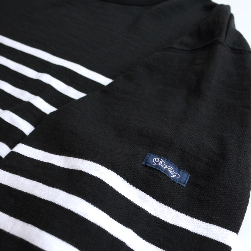 te001bdk-bg2 HDCS KATANUKI BIG BOAT NECK BLACK × WHITE